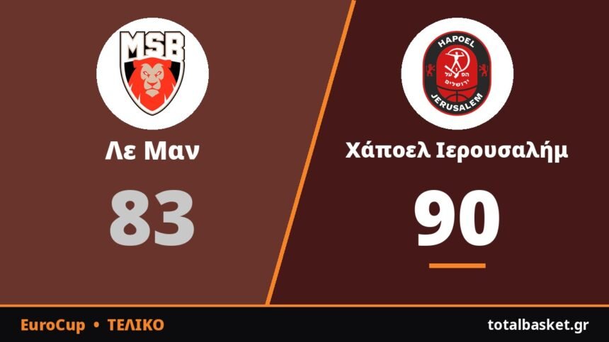 Λε Μαν – Χάποελ Ιερουσαλήμ 83-90: Νίκη με ανατροπή στο φινάλε για τους Ισραηλινούς