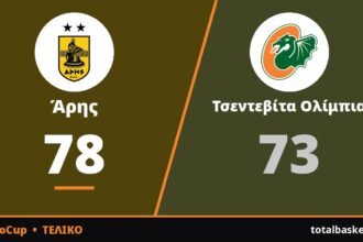Άρης – Τσεντεβίτα Ολίμπια 78-73: Νίκη με άξονα τον Ρόμπινσον-Ερλ