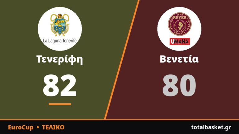 Τενερίφη – Βενετία 82-80: Ο Χάντερ έκρινε το θρίλερ