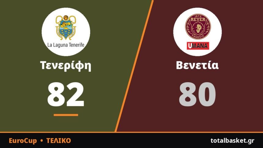 Τενερίφη – Βενετία 82-80: Ο Χάντερ έκρινε το θρίλερ