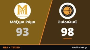 Σιάουλιαϊ – Μάξιμα Ρόμα 98-93: Βροχή τριπόντων και μαγική βραδιά για τον Κάφι