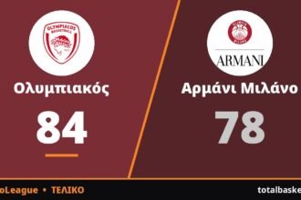 Ολυμπιακός – Αρμάνι Μιλάνο 84-78: Ο Βεζένκοβ και ο Μίλερ-ΜακΙντάιρ έφεραν τη νίκη