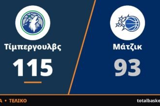 Οι Τίμπεργουλβς «λύγισαν» το Ορλάντο με 115-93 και έκαναν 2-0