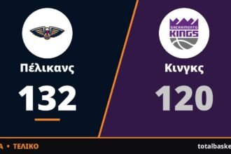 Φέαρς και Ζάιον οδήγησαν τους Πέλικανς στην πρώτη νίκη, 132-120 τους Κινγκς